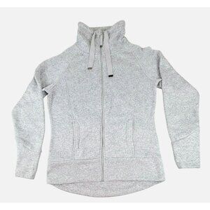 Danskin Womens Sweatshirt Jacket Zip Front Heather Grey size Small (4-6)  JH1329